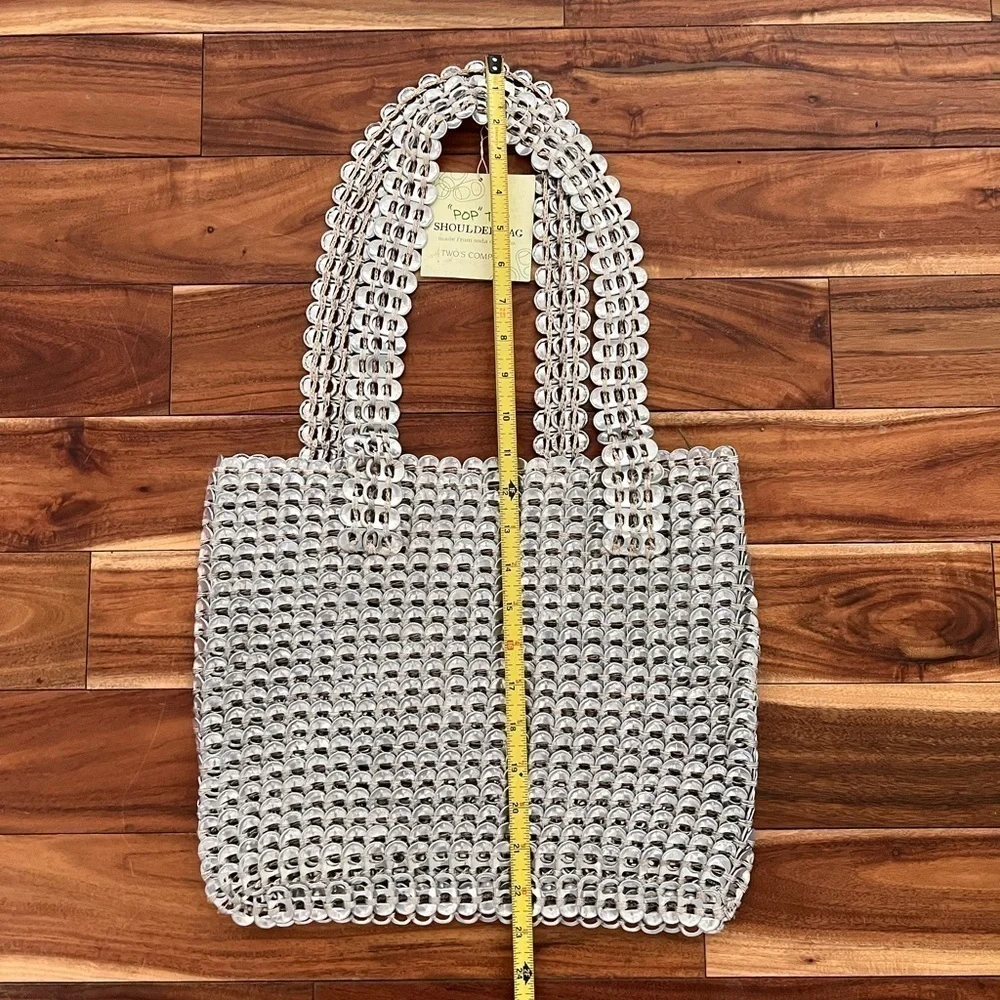NWT Two Sisters Pop Top Shoulder Bag Recycled Upcycled